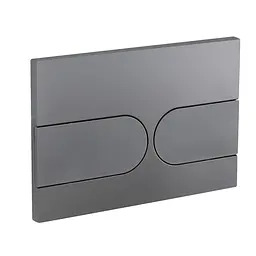 Панель змиву Koer KT-0604-07 240x160x10mm пластикова, кнопка закруглена KR5325, Графит