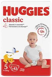 Підгузки Huggies Classic 5 (11-25 кг), 42 шт. - мініатюра 2