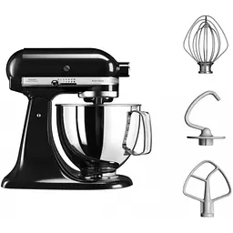 Планетарний міксер KitchenAid Artisan 4.8 л чорний (5KSM125EOB) - мініатюра 4