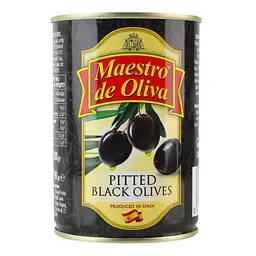 Маслини Maestro de Oliva чорні без кісточки 280 г (439060) - мініатюра 4