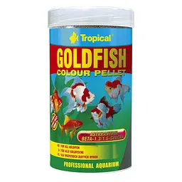 Сухий корм для акваріумних риб Tropical в гранулах Goldfish Color Pellet 250 мл для золотих рибок