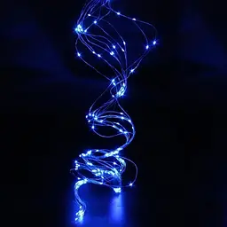 Новорічна конусна гірлянда 2 м 10 ниток LED 200 лампочок Синій - мініатюра 3