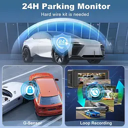 Відеореєстратор спереду та ззаду 4k+1080P, CHORTAU WiFi Dual Dash Cam з додатком, 2,99-м' IPS відеореєстратор для автомобілів - мініатюра 5