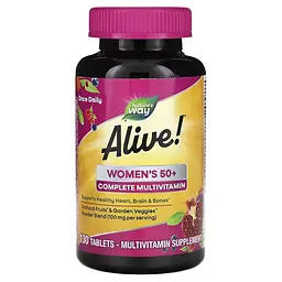 Комплекс для здоров'я жінок 50+ Nature's Way Alive! Women's 50+, 130 таблеток