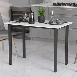 Стіл універсальний Knap Ferrum-decor 750x1000x600 Чорний метал ДСП Білий 16 мм (FRD-106338)