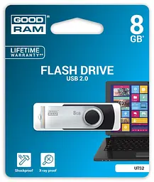 Флеш-накопичувач GoodRam 8GB USB 2.0 UTS2 (Twister) Black (UTS2-0080K0R11) - мініатюра 2