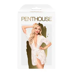 Мереживний еротичний халат HYPNOTIC POWER білий Penthouse s/l - мініатюра 3
