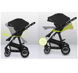Універсальна коляска 3 в 1 Lionelo Bianka Black Onyx, чорний (LO-BIANKA 3IN1 BLACK ONYX) - мініатюра 7