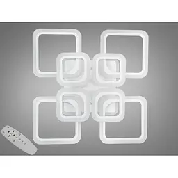 Люстра Linisoln 5588-4+4 WH LED-3 LED з пультом, чорний/білий, 8 ламп