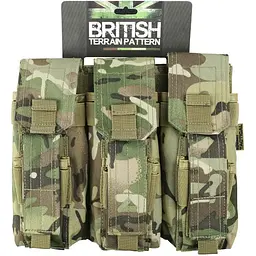 Підсумок для АК і пістолетного магазину Kombat UK Triple Mag Pouch with Pistol Mag (1000-kb-tpmp-btp)