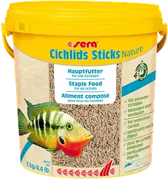 Сухий корм Sera Cichlids Sticks Nature для цихлід та інших великих риб палички 10000 мл 2 кг