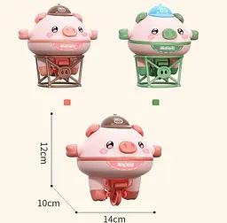 Інтерактивна іграшка гіроскоп на батарейках Свинка Piggy на моноколесі - мініатюра 3