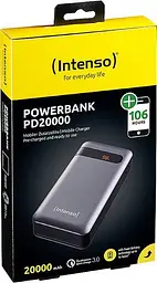 Портативний зарядний пристрій USB 20000MAH QC3.0 ANTHRACITE PD20000 INTENSO - мініатюра 2