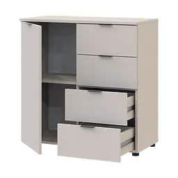 Комод Doros Рон 1 1 фасад 4 шухляды Кашемір 80х38х81 (41516043) - мініатюра 2