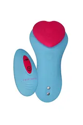 Вібратор у трусики FairyGasm HeartGem blue, на магніті, пульт ДК - мініатюра 2