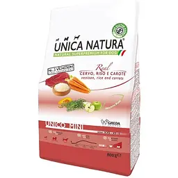 Сухий корм для собак Unica Natura Unico Mini олень з рисом та морквою 800 г