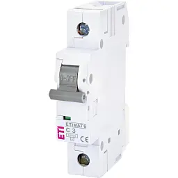 Автоматичний вимикач ETI ETIMAT 6 1p C 3А (6 kA) (2141509)