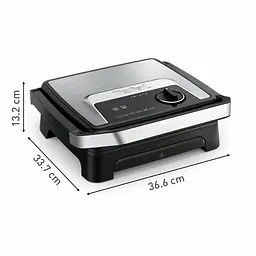 Гриль Tefal притискний Inicio Classic 2000Вт метал чорний (GC272D10) - мініатюра 3