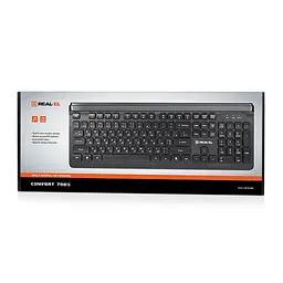 Клавіатура REAL-EL 7085 Comfort Black (EL123100032) - мініатюра 4