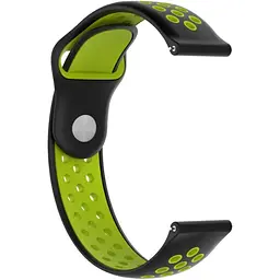 Ремінець DK CDK для Garmin Vivoactive 6 20mm Silicone Sport Band Nike (011906) (black / green) - мініатюра 2