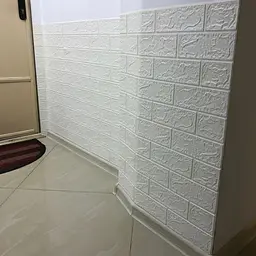 Самоклеюча декоративна 3D панель 3D Loft під білу матову цеглу в рулоні 20 м 20000x700x3 мм - мініатюра 7