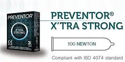 Презервативи Preventor X'tra Strong ваніль 3 шт - мініатюра 2