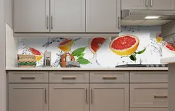 Кухонний фартух Грейпфрути вінілова наклейка для кухні цитруси Фрукти Білий 60х200 см Happy Pocket Z181310 - мініатюра 4