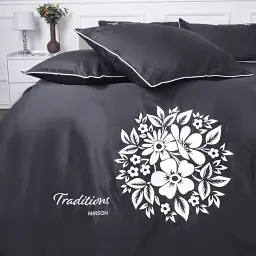 Підковдра MirSon Сатин Elit 0240 Iron grey Traditions 143х210 см (2200010537734) - мініатюра 2