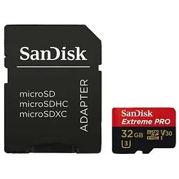 Картка пам'яті SanDisk Extreme Pro 32 GB MicroSD (SDXC) + adapter SD - HC - мініатюра 2