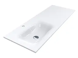 Умивальник Miraggio JESSEL 1200 L (0001057) Miramarble, Глянцевий, Накладний/Врізний/Над пральною машиною, Білий
