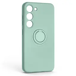 Силиконовый чехол для Samsung Galaxy S23 (SM-S911), Icon Ring, зеленый, панель-накладка, с кольцом-подставкой на 360°, противоударный, возможность использования магнитных держателей, ArmorStandart (ARM68790)