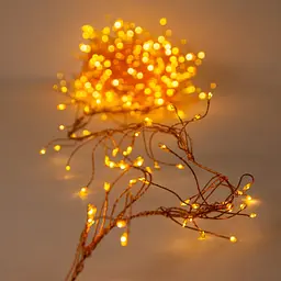 Гірлянда Chomik Кластер 150LED теплий білий на батарейках 1.5 м (LED1803)