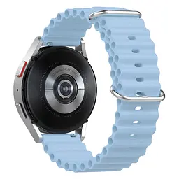 Браслет Hump для Samsung Gear Sport - блакитний ширина кріплення 20мм силікон Watchbands (W37-4WB38033822) - мініатюра 2