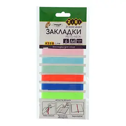 Набір закладок самоклеючих Pastel+Neon KIDS Line, А4, 6 шт. (В асортименті)
