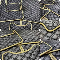 Килимки у салон для Ford Focus III 2011-2018 Екошкіра с подпятником Бежеві 5 шт (Rombus) - мініатюра 3
