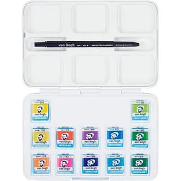 Набір акварельних фарб Van Gogh Pocket Box Vibrant Colours 12 кювет Royal Talens (8712079422820) - мініатюра 7