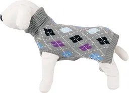 Светр Happet для собак, сірий/ромб, L, 35 см, (400L) - мініатюра 2
