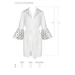 Повітряний пеньюар Passion LOVELIA PEIGNOIR S/M, white - мініатюра 6