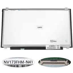 Матриця 17.3" NV173FHM-N41 (1920*1080 30pin(eDP IPS 300cd/m2 кольоропередача 72%) LED SLIM(вертикальні вушка)