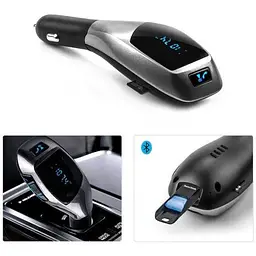Автомобільний ФМ блютуз модулятор для автомагнітоли в машину Х5 Usb Fm трансмітер для автомобіля - мініатюра 3