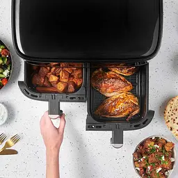 Мультипіч Russell Hobbs Satis Fry DualBaske 2800Вт 4.5/4.5л 9 програм пластик чорний - мініатюра 5