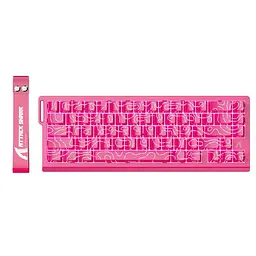 Ігрова магнітна клавіатура ATTACK SHARK X68 HE,RGB,Rapid Trigger, Рожевий