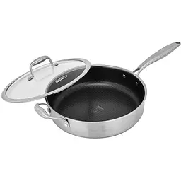 Сковорода з нержавіючої сталі з кришкою Heinner Titanium3 26 см (HR-MRK-26C) - мініатюра 3