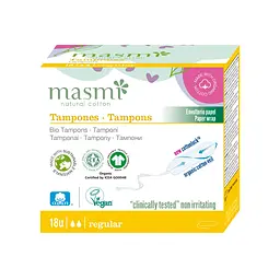 Органічні тампони Regular без аплікатору Masmi 18 шт