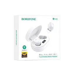 Бездротові Bluetooth навушники Borofone BW06 (Білий) - мініатюра 2
