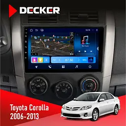 Штатна магнітола Toyota Corolla 2006-2013 Big frame Decker D9-008 8x128 DSP 4G Decker (НФ-00004010)