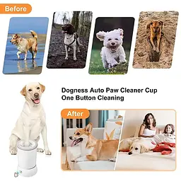 Автоматична лапомийка для собак PET FOOT WASH · Портативний електричний стакан для миття лап тварин · USB зарядка - мініатюра 5