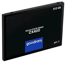 Твердотільний накопичувач SSD 512Gb, CX400 (Gen.2), SATA3, 2.5", 3D TLC, 550/500 МБ/с Goodram teh0019849