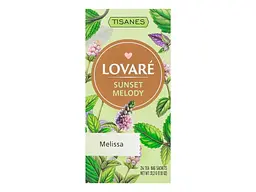 Чай пакетований трав'яний з квітами LOVARE «SUNSET MELODY» листя меліси 24*1,3г 24 пакетиків