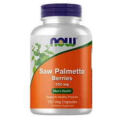 Натуральна добавка NOW Saw Palmetto Berries 550 mg, 250 вегакапсул